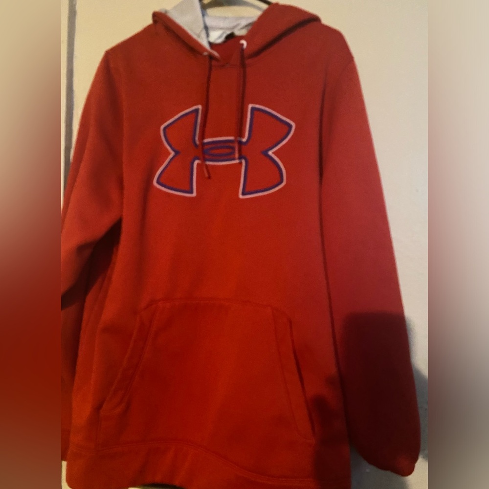 red large under armor hoodie